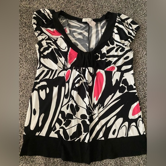 Ann Taylor 14 Curvy Fit Stretch Pants Capri Sushiflower L Blouse Outfit Lot Lg - Picture 2 of 10